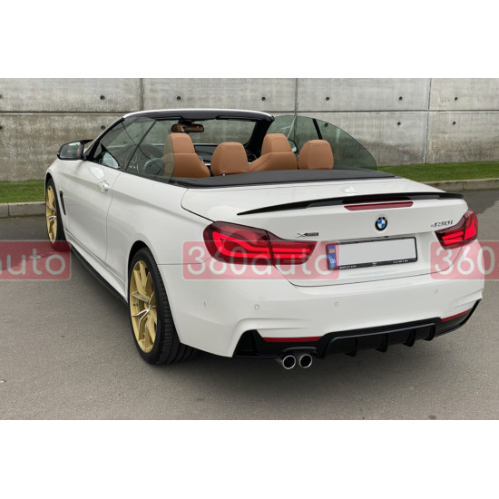 Лезвия на пороги Черный глянец (M-Performance) на BMW 4 Series F32/F33 2013-2020 года