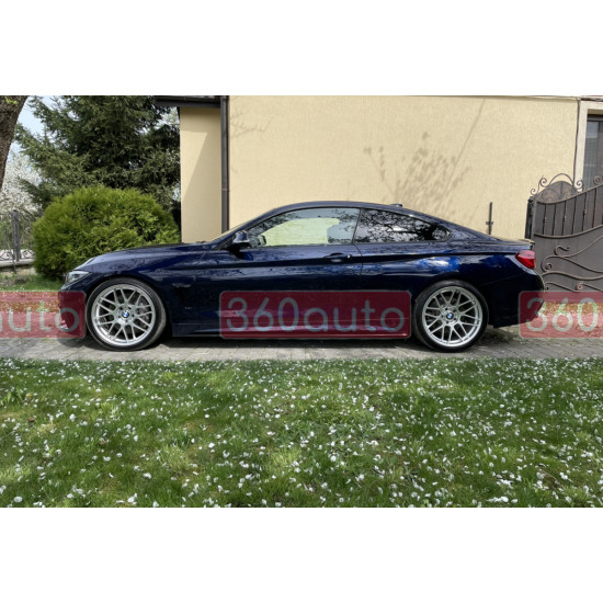 Лезвия на пороги Черный глянец (M-Performance) на BMW 4 Series F32/F33 2013-2020 года