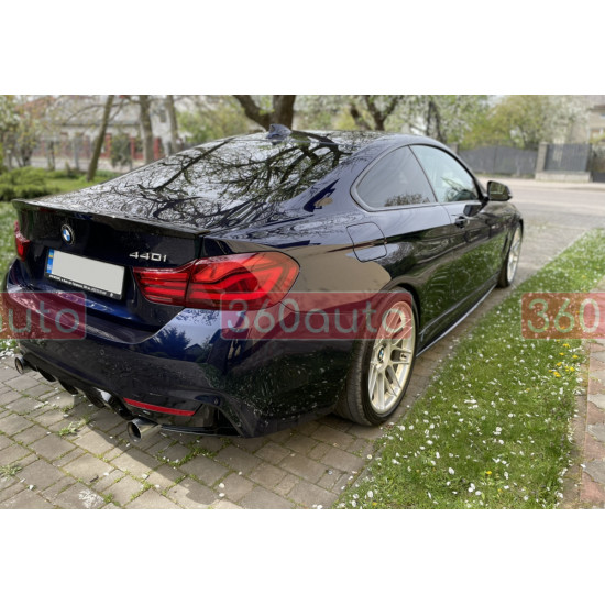Лезвия на пороги Черный глянец (M-Performance) на BMW 4 Series F32/F33 2013-2020 года