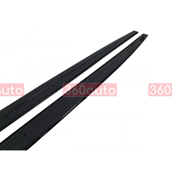 Лезвия на пороги Черный глянец (M-Performance) на BMW 4 Series F32/F33 2013-2020 года