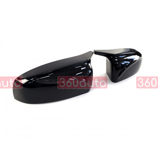 Накладки на зеркала Черный глянец (M-Look) на BMW X5 E70 2010-2013 года
