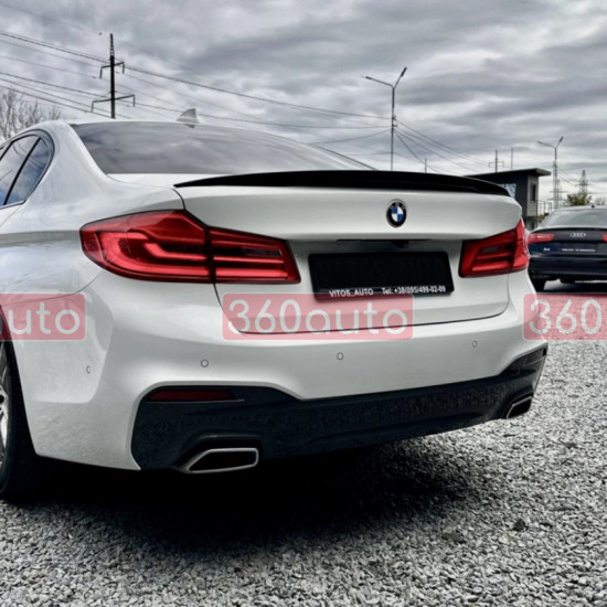 Спойлер на BMW 5 G30 2017-2020 стиль M-Performance Чорний глянець