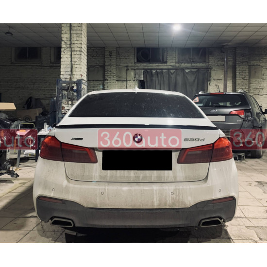 Спойлер Черный глянец (стиль M-Performance) на BMW 5 Series G30/G31 2017-2020 года