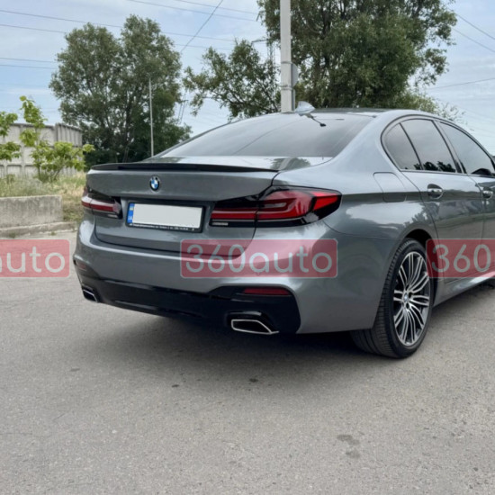 Спойлер на BMW 5 G30 2017-2020 стиль M-Performance Чорний глянець