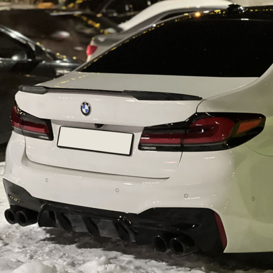 Спойлер на BMW 5 G30 2017-2022 стиль М4 чорний глянець
