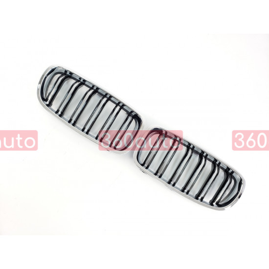 Низдрые Черные Глянец Хром Рамка ( Двойные M-Look ) на BMW 3 Series F30 / F31 2011-2018 года