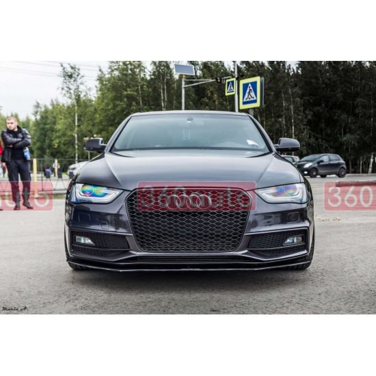 Решетка радиатора Full Black ( стили RS4 ) на AUDI A4 B8 2011-2015 года