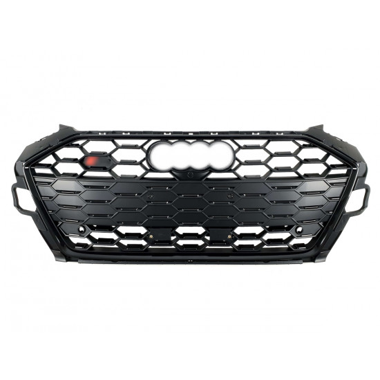 Решетка радиатора Full Black ( Gloss / Matte ) ( в стиле S4 ) на AUDI A4 B9 2019-2023 года