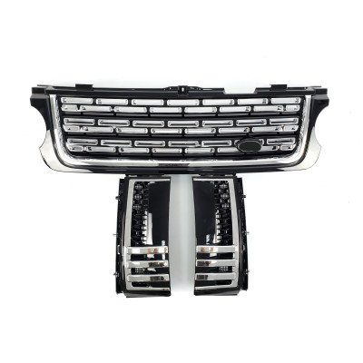 Решетка радиатора + попрошайка на Land Rover Range Rover Vogue L322 2010-2013 года