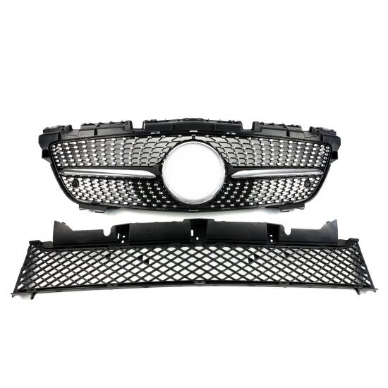 Решетка радиатора Black Diamond на Mercedes-Benz SLK-Class R172 2011-2015 года