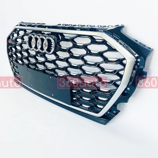 Решетка радиатора на Audi Q5 2020- в стиле RSQ5 Silver black