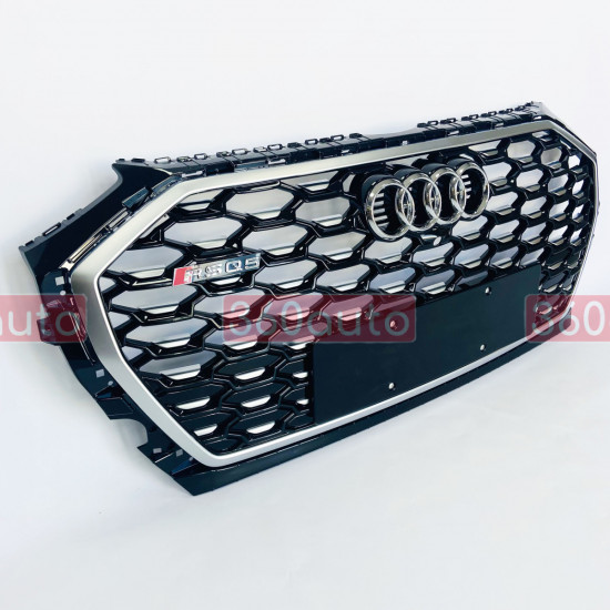 Решетка радиатора на Audi Q5 2020- в стиле RSQ5 Silver black