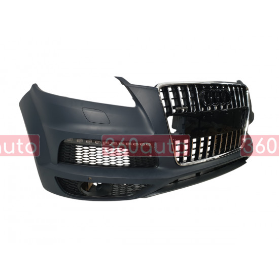 Передний бампер ( в стиле SQ7 )+ DRL на Audi Q7 4L 2005-2015 года