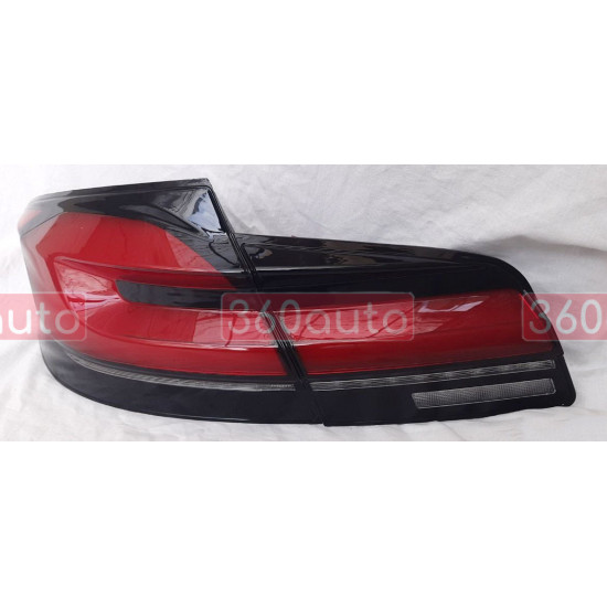 Задние фонари на BMW 5 F10 2010-2016 FULL LED стиль G30 красный