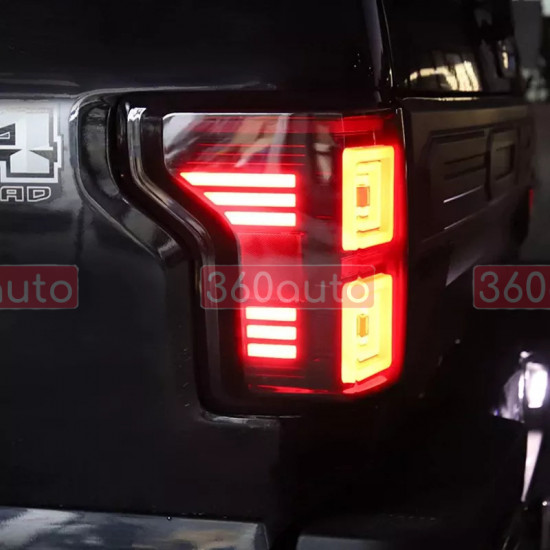 Задние фонари на Ford F-150 2014-2020 черные LED стиль Ray