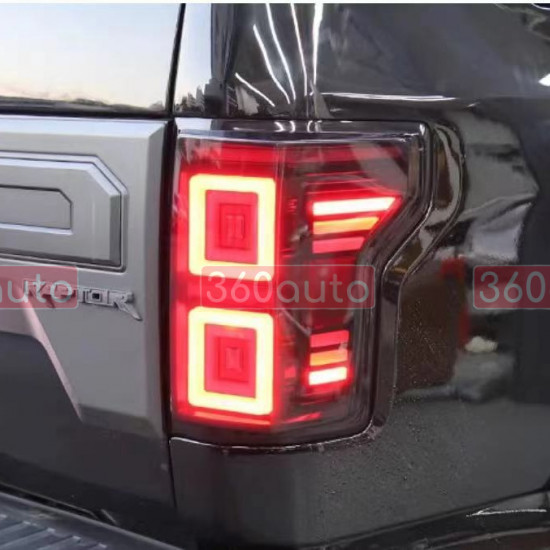Задние фонари на Ford F-150 2014-2020 черные LED стиль Ray