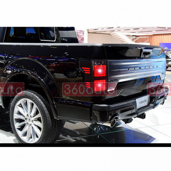 Задние фонари на Ford F-150 2014-2020 черные LED стиль Ray