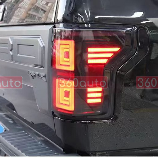 Задние фонари на Ford F-150 2014-2020 черные LED стиль Ray