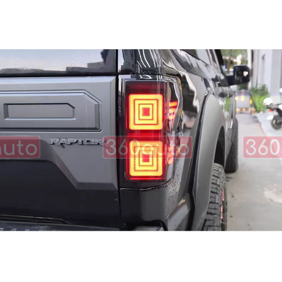 Задние фонари на Ford F-150 2014-2020 черные LED стиль Ray