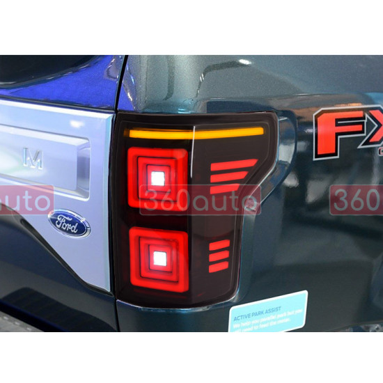 Задние фонари на Ford F-150 2014-2020 черные LED стиль Ray