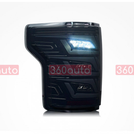 Задние фонари на Ford F-150 2014-2020 черные LED стиль 3L