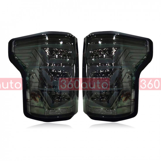 Задние фонари на Ford F-150 2014-2020 черные LED стиль 3L