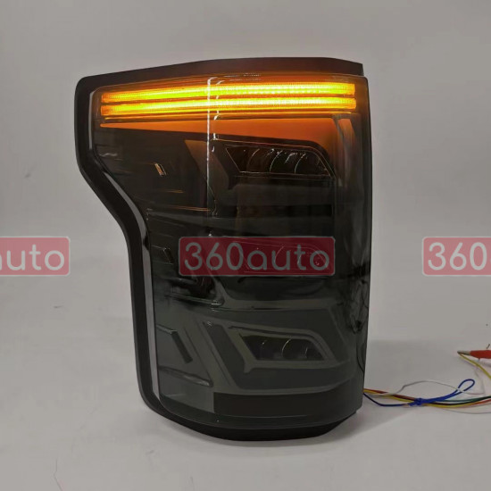 Задние фонари на Ford F-150 2014-2020 черные LED стиль 3L
