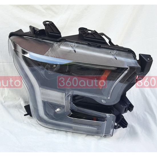 Передние фары на Ford F-150 2014-2017 черные Full LED стиль ZH
