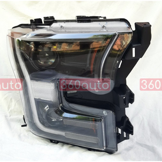 Передние фары на Ford F-150 2014-2017 черные Full LED стиль ZH