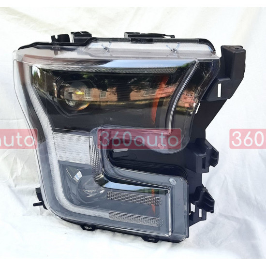 Передние фары на Ford F-150 2014-2017 черные Full LED стиль ZH