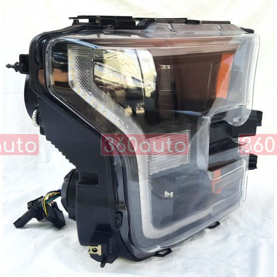 Передние фары на Ford F-150 2014-2017 черные Full LED стиль ZH