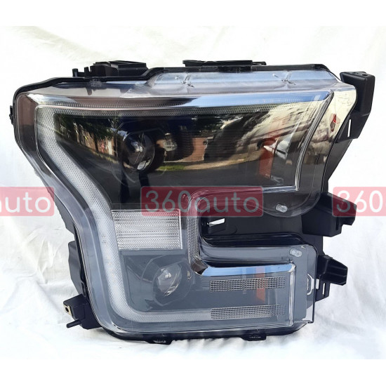 Передние фары на Ford F-150 2014-2017 черные Full LED стиль ZH