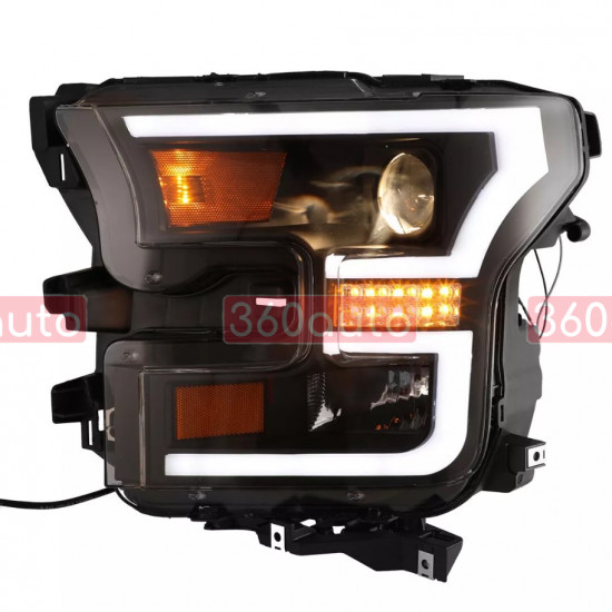Передние фары на Ford F-150 2014-2017 черные
