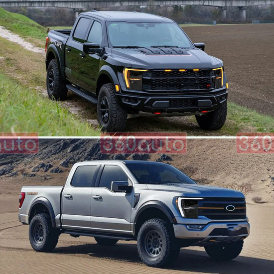 Передние фары на Ford F-150 2020- Full LED черные CP