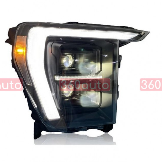 Передние фары на Ford F-150 2020- Full LED черные CP
