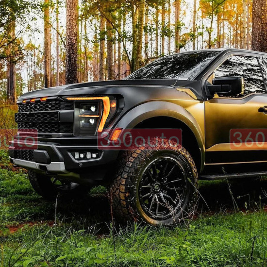 Передние фары на Ford F-150 2020- Full LED черные CP