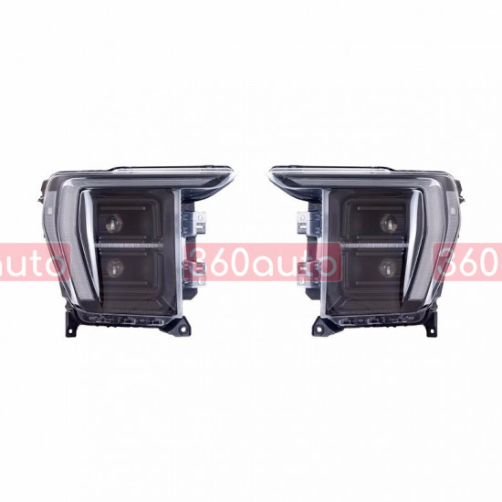 Передние фары на Ford F-150 2020- Full LED черные CP