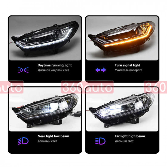 Передние фары на Ford Mondeo, Fusion 2012-2017 HID Headlight