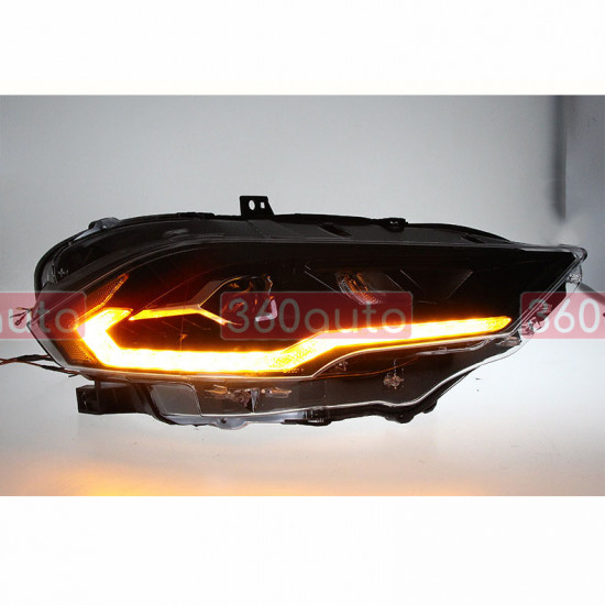 Передние фары на Ford Mustang 2017-2023 FULL LED черные