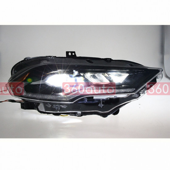 Передние фары на Ford Mustang 2017-2023 FULL LED черные