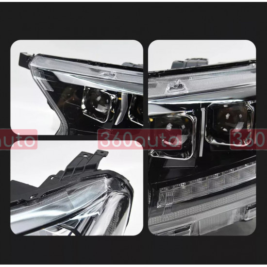 Передние фары на Ford Ranger 2016-2021 FULL LED
