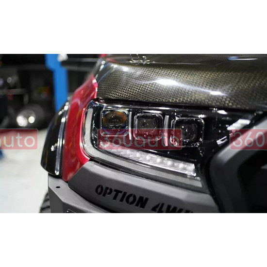 Передние фары на Ford Ranger 2016-2021 FULL LED