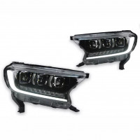 Передние фары на Ford Ranger 2016-2021 FULL LED