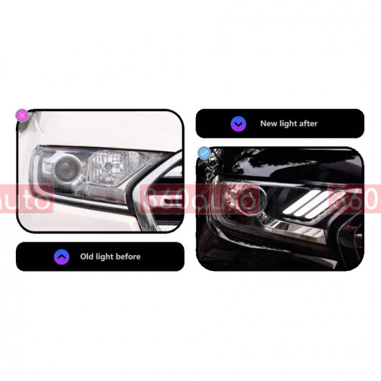 Передние фары на Ford Ranger 2016-2021 FULL LED стиль Mustang