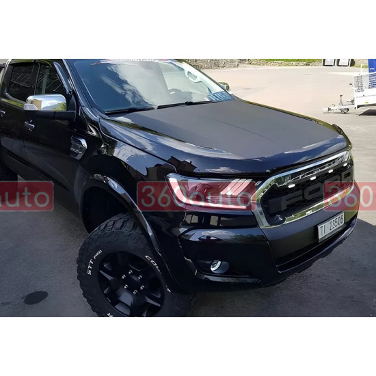 Передние фары на Ford Ranger 2016-2021 FULL LED стиль Mustang