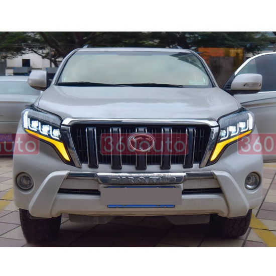 Передние фары Toyota Land Cruiser Prado 2013-2017 FULL LED стиль Lexus тип NS