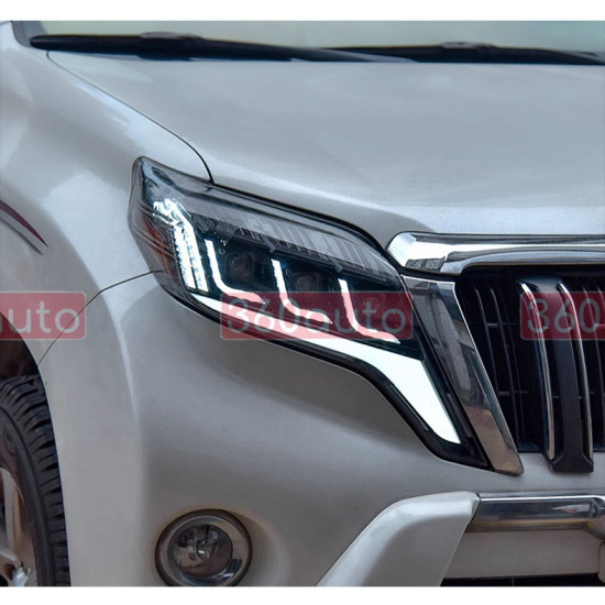 Передние фары Toyota Land Cruiser Prado 2013-2017 FULL LED стиль Lexus тип NS