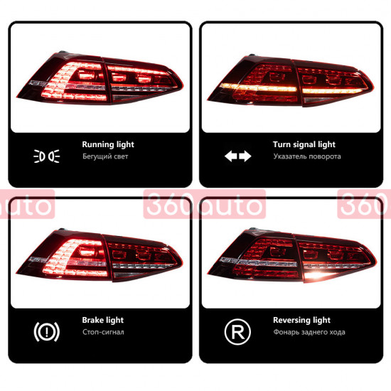 Задние фонари на Volkswagen Golf 7 2013-2017 LED