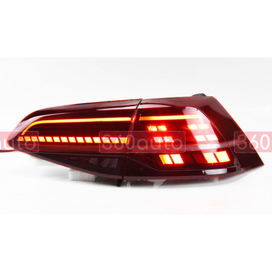 Задние фонари на Volkswagen Golf 7 2013-2017 LED стиль 7.5 красные RSU