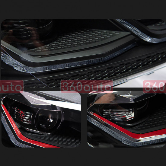 Передние фары на Volkswagen Golf 7 2013-2017 FULL LED стиль GTI 7.5 вместо штатных галогеновых фар